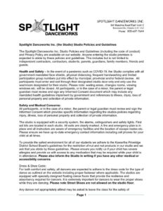 thumbnail of Spotlight Danceworks Inc. Studio Guidelines and Code of Conduct2026