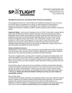 thumbnail of Spotlight Danceworks Inc. Studio Guidelines and Code of Conduct2026_2